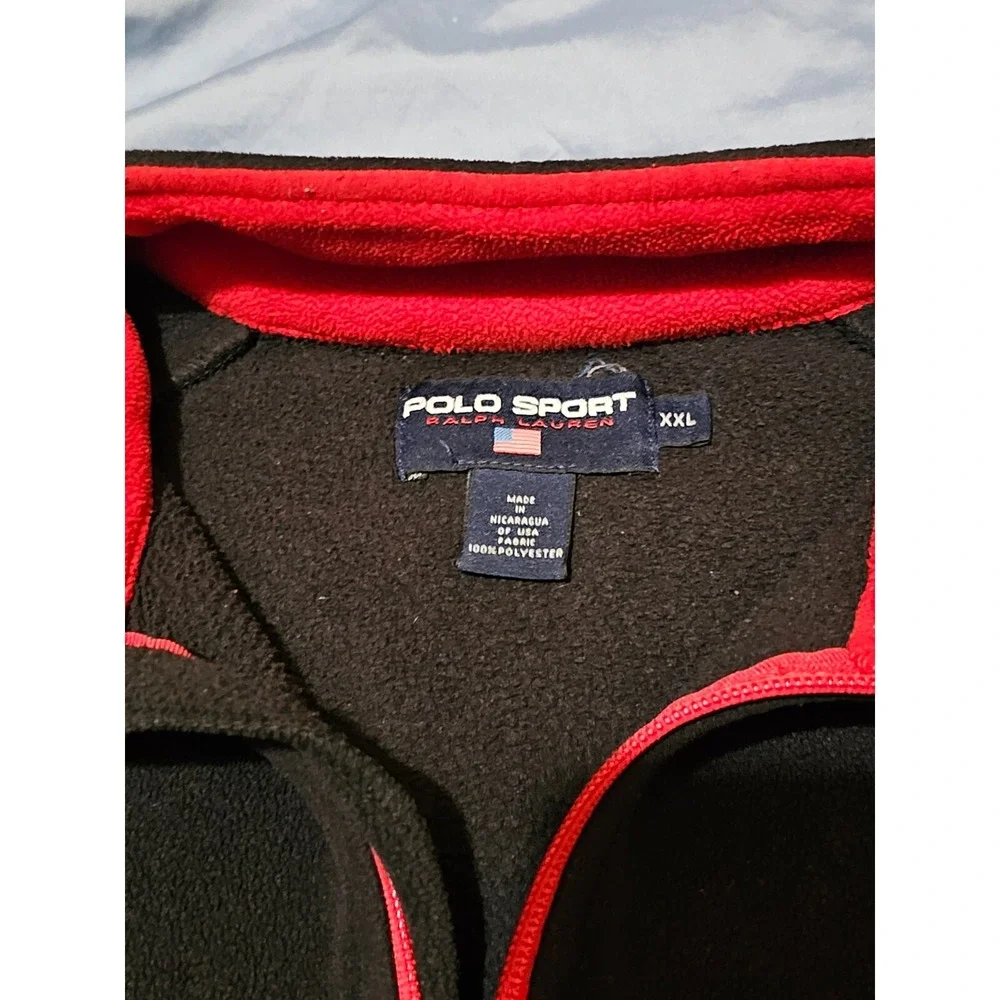 Vintage Ralph Lauren Polo Sport 1/4 Zip Fleece Pullover‎ Sweatshirt Sz 2XL EUC